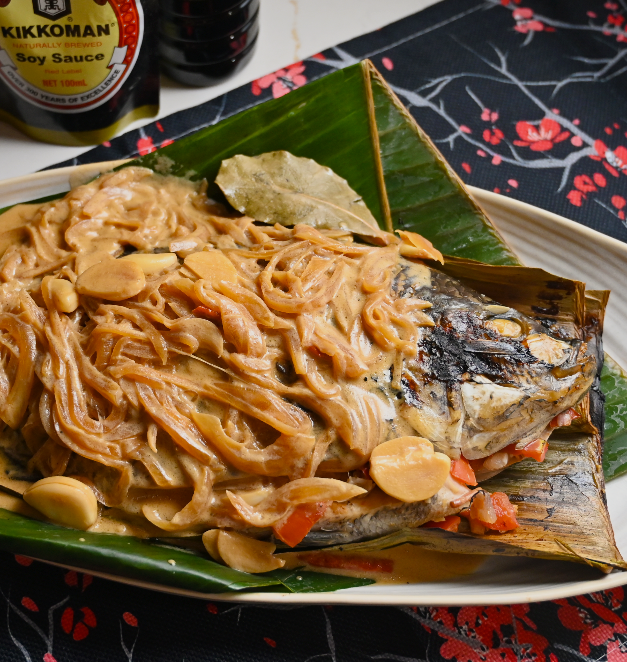 Inihaw na Tilapia with Adobong Gata